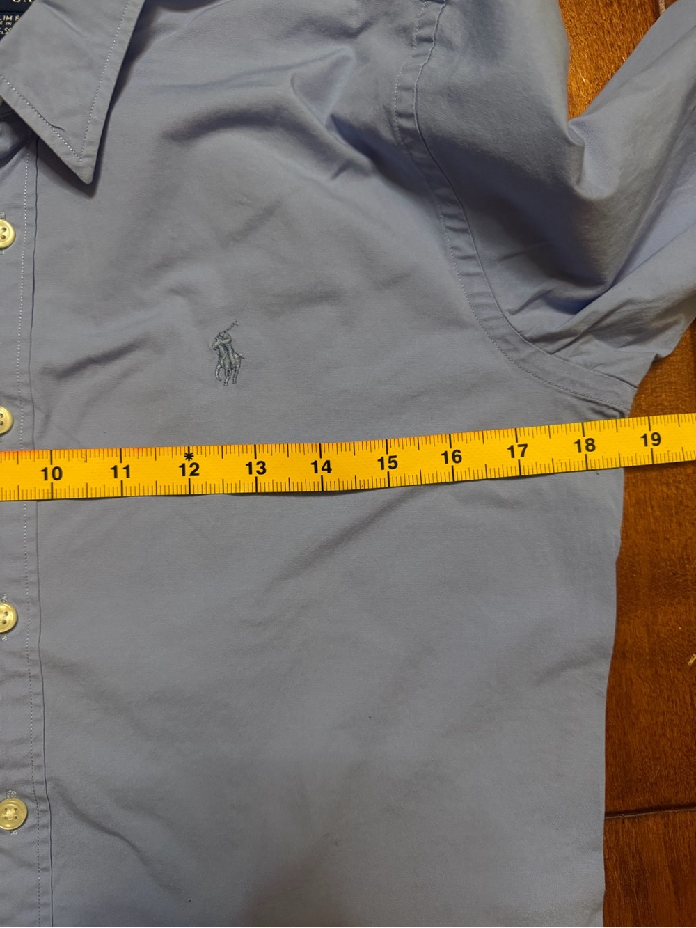 Ralph Lauren Light Blue Button-Down Shirt with Embroidered Pony - Picture 7 of 9